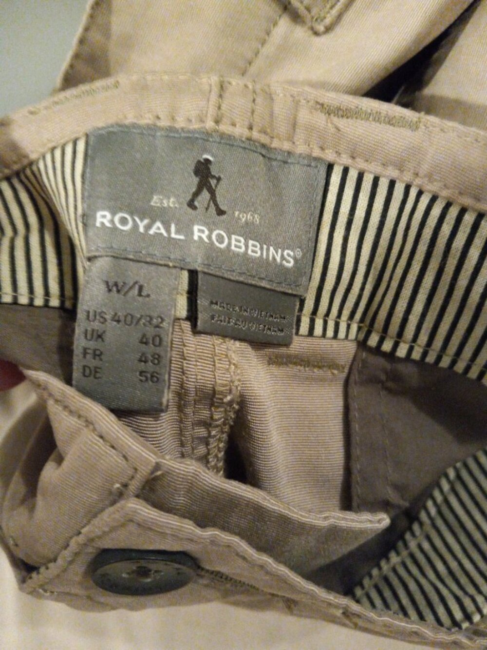 Royal Robbins Mens Convoy All Season Pants 40 / 32 NWT Khaki - Picture 5 of 5